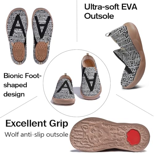 Women's Casual Slip-On Comfortable Flat Round Toe Polka Dot Walking Travel Shoes4