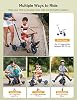 besrey 5-in-1 Toddler Tricycle with 5-Height Parent Steering Push Handle for 1-5 Years Old, Foldable Kids Trike, Bike with Wheel Clutch, Larger Wheels, Removable Pedals, Height Adjustable Seat, Blue #3