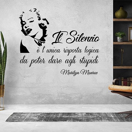 Adesivo Murale - Marilyn Monroe il silenzio è