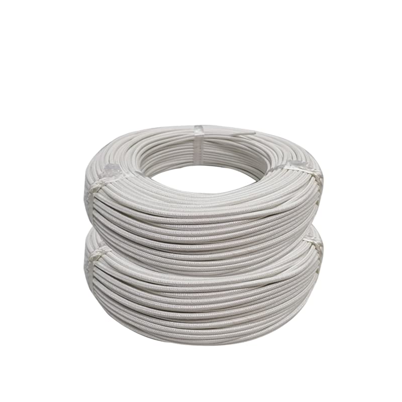 High Temperature Mica Braided Wire, High Temp Resistant 500℃ Mica Braided Wire Single Core Copper Fireproof 6-20 AWG 1 Meter(11 Awg 4.0Mm)