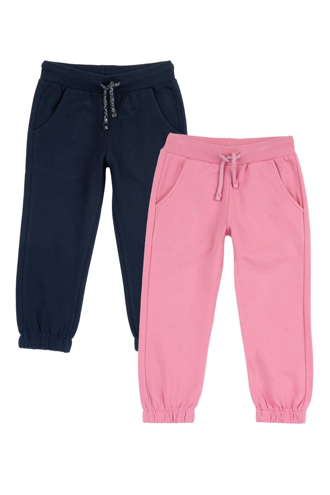 Chicco, Pantaloni Bambina, Set di 2 Pantaloni Lunghi in Felpa 100% Cotone, Abbigliamento Bambina, Designed in Italy