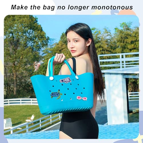 Image of Lckaey Rubber Beach Bag Accessories-PVC Rubber Totes organizer Sport Charms- for Purse Bogg Inserts