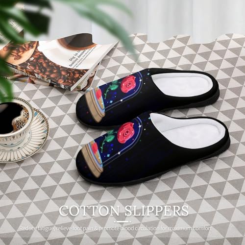 Beauty And Beast Women's Slippers Memory Foam House Shoes Rubber Sole for Indoor Outdoor4