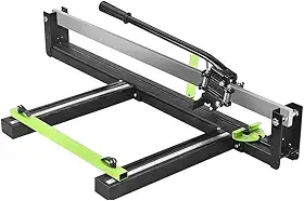 Riscadeira Cortador de Piso Porcelanato Cerâmica com Guia Laser Régua Suporte de Óleo Rolamentada Corte Preciso Profissional 100cm