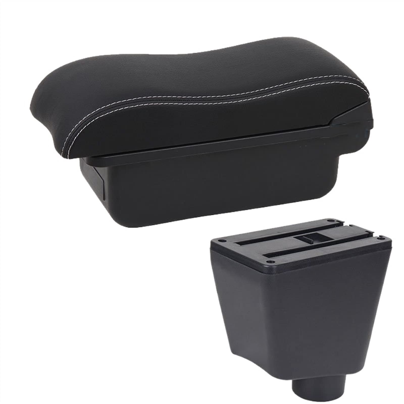 For Renault For Clio 3 4 Car Armrest Car Armrest Box Car Accessories Storage Box Holder Ashtray Curved Surface(C3 NO USB)