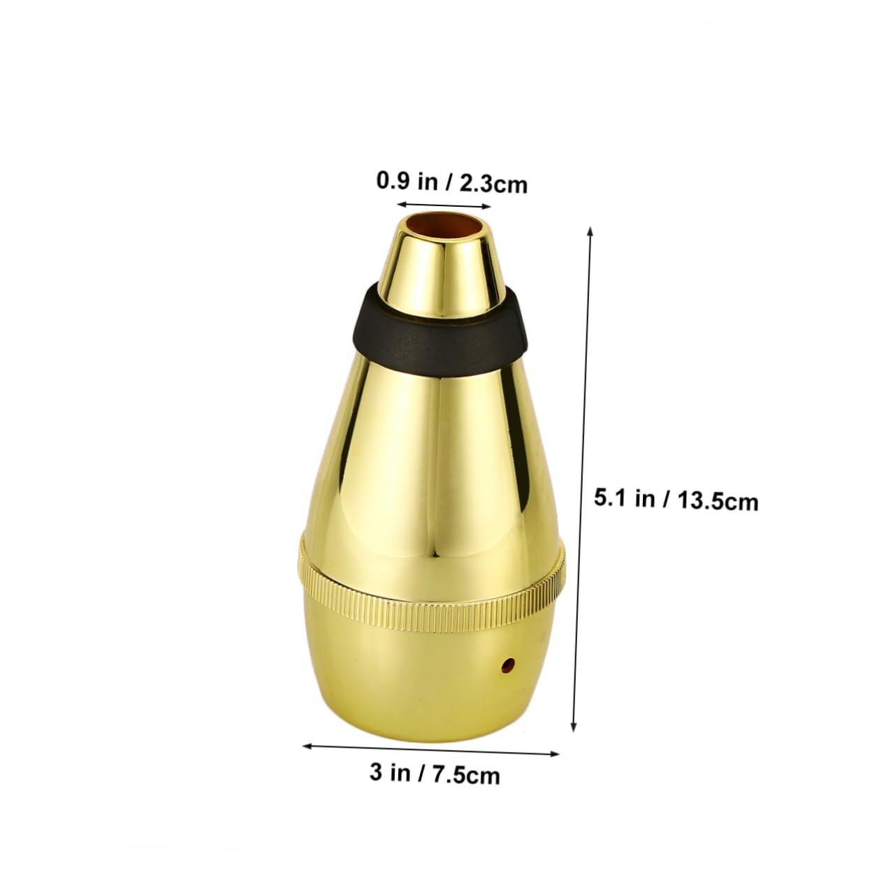HEMOTON 3pcs Straight Trumpet Practice Mute Lightweight Golden Color Mute for Practice Waterproof Sturdy Material