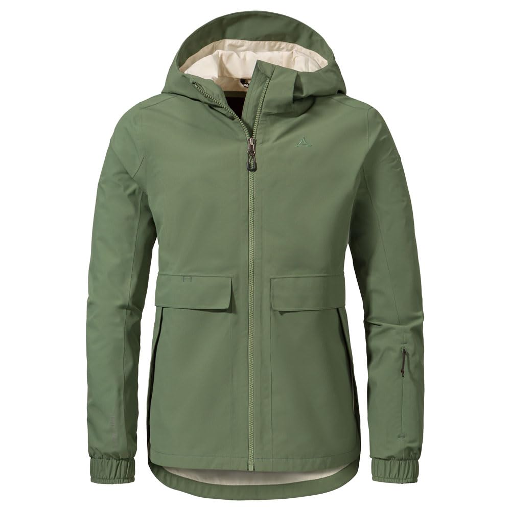 Schöffel Women's Jacket Lausanne L Rain, Laurel Wreath, 40