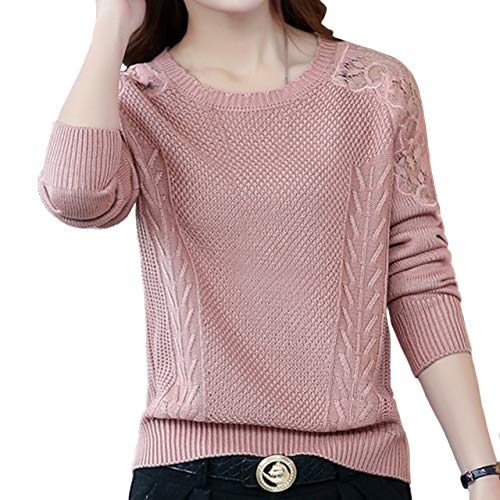 [マノンクローゼット] 長袖カットソー ニットトップス シースルー おしゃれ 秋 冬 セーター ニット レース ニットセーター トップス カットソー 長袖 レディースファッション ファッションレディース おしゃれレディースファッション 通勤 ファッション セクシー 薄手 カジュアルセーター 冬服レディースファッション ゆったり ゆったりセーター ハイネックレディース レディース服 ライトピンク M
