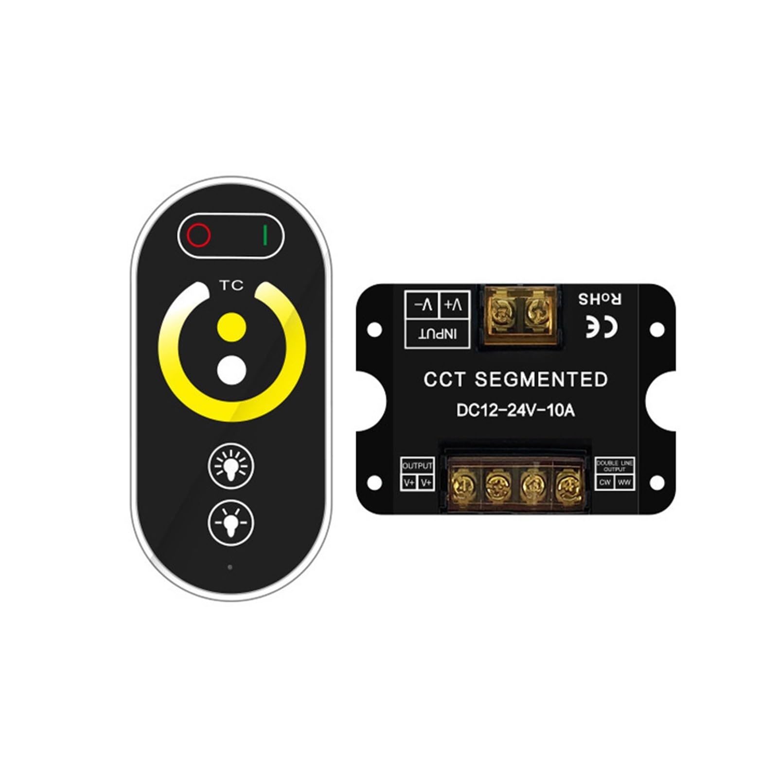 LED-Dimmer mit zwei Farbtemperaturen und segmentiertem WM-TC020A