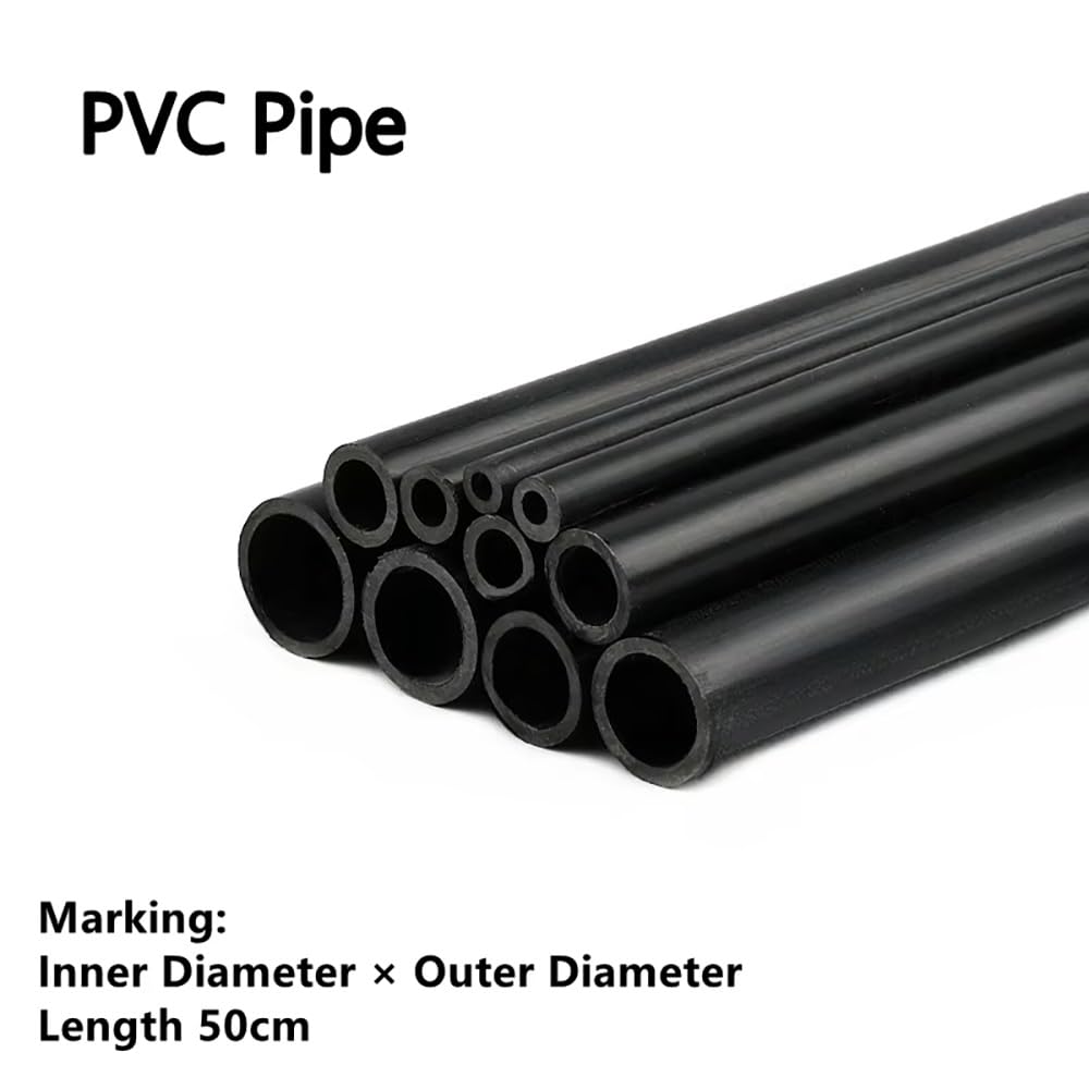 Tubo de PVC para riego de acuarios y jardín, 50 cm de longitud, 5-19 mm de diámetro exterior, 2-16 mm de diámetro interior, paquete múltiple de 3-8 unidades