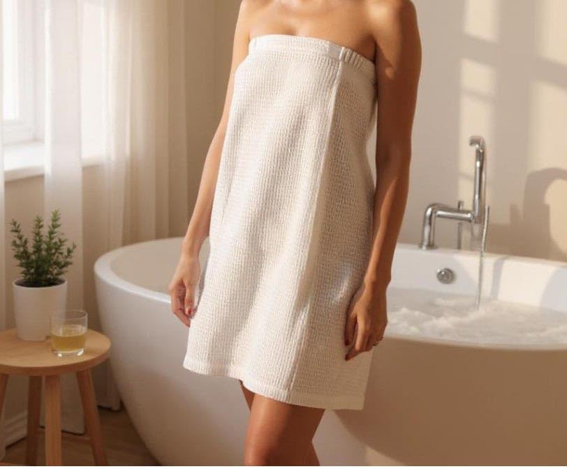 Image of BY LORA Womens Lightweight Waffle Spa Wrap Towel, Quick-Dry Body, Multi Colors