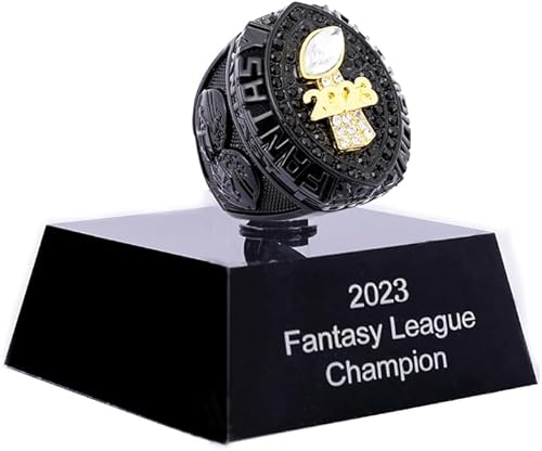 Miniatura 6 de Anillo de campeonato de fútbol de fantasía 2023 Premio Trofeo Premio Deporte MVP Ganador del campeón de la liga FFL Anillo de campeón