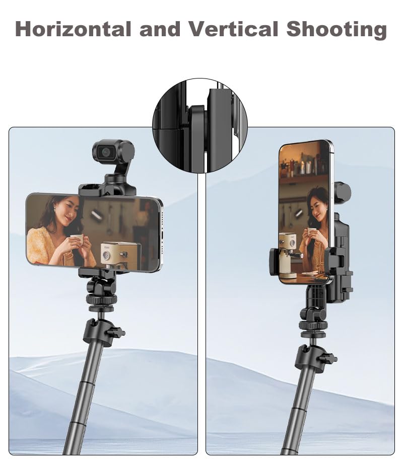 Image of yantralay Phone Holder for DJI Osmo Pocket 4 and Pocket 3, Vlogging Camera Expansion Bracket, Adjustable Adapter Frame, Live Streaming Accessories | Osmo Pocket 4 Accessories