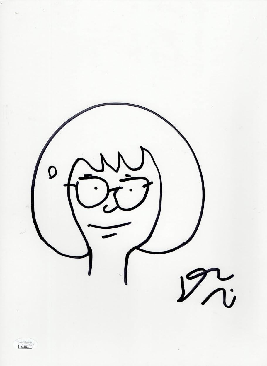 Dan Mintz Signed Autographed 11X14 Sketch Drawing Bob's Burgers Tina JSA AX26377