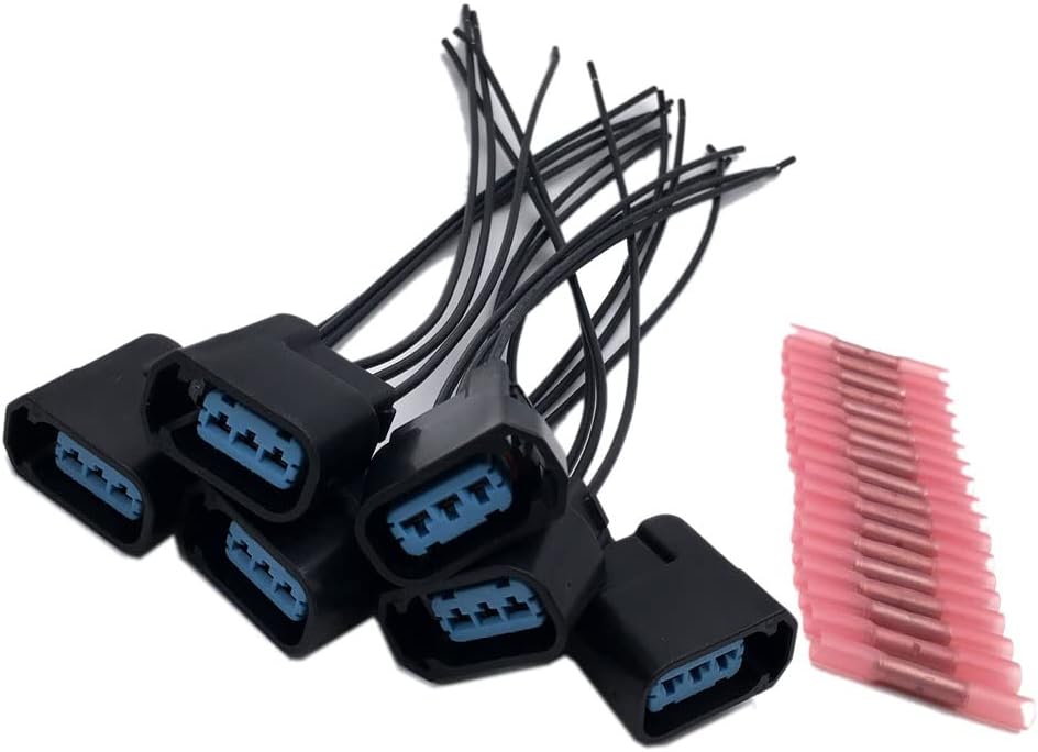 6PCS Ignition Coil Pack Connector Plug Compatible with