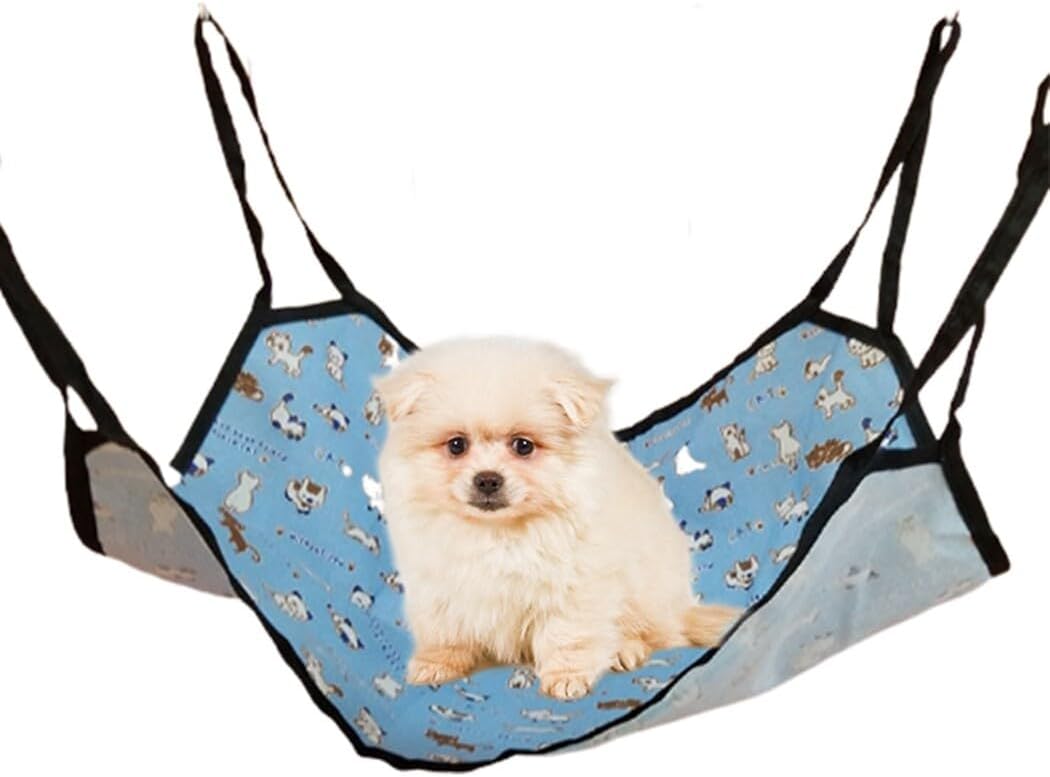 review Cute Soft Breathable Pet Hammock with Adorable Patterns – Swing Bed for Cat Cage & Kitten Hangout
