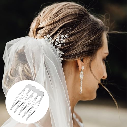 30 Peines Metálicos Laterales de 5 Dientes Dorado y Plateado miniatura 5