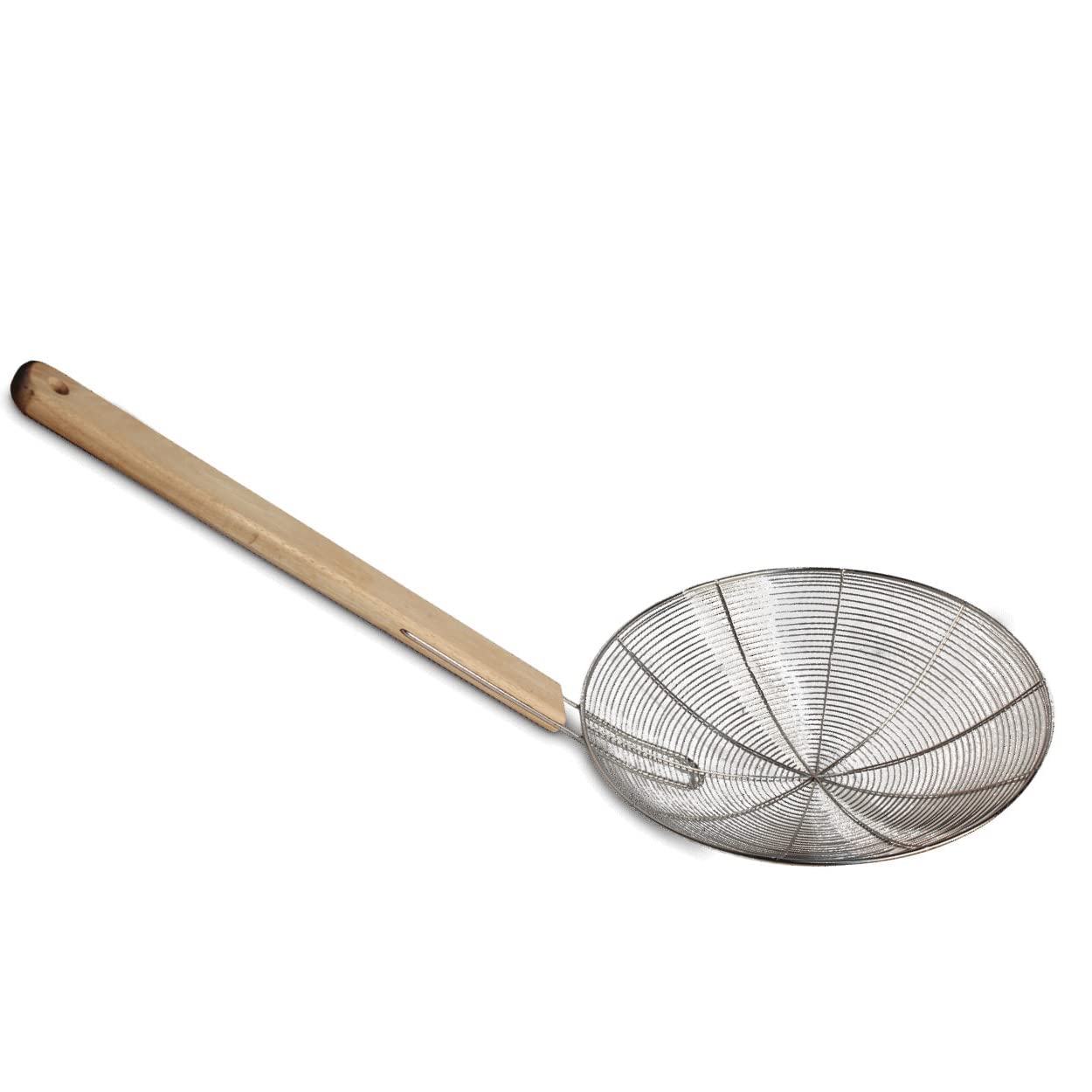 Setaccio Metallico Con Manico In Legno 25 Cm – Colino Per Wok E Cucina