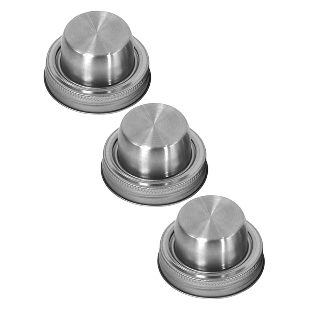 BRIGHTFUFU Jar Cocktail Shaker Lid Wide Mouth Jar Lid Strainer Reusable for Bars Homes