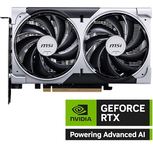 Image of MSI GeForce RTX 5060 8G Ventus 2X OC Graphic Card - NVIDIA GeForce RTX 5060 GPU, 8GB GDDR7 128-bit Memory, 28 Gbps, PCI Express Gen 5 x16 Interface, Upto 2527 MHz, TORX Fan 5.0