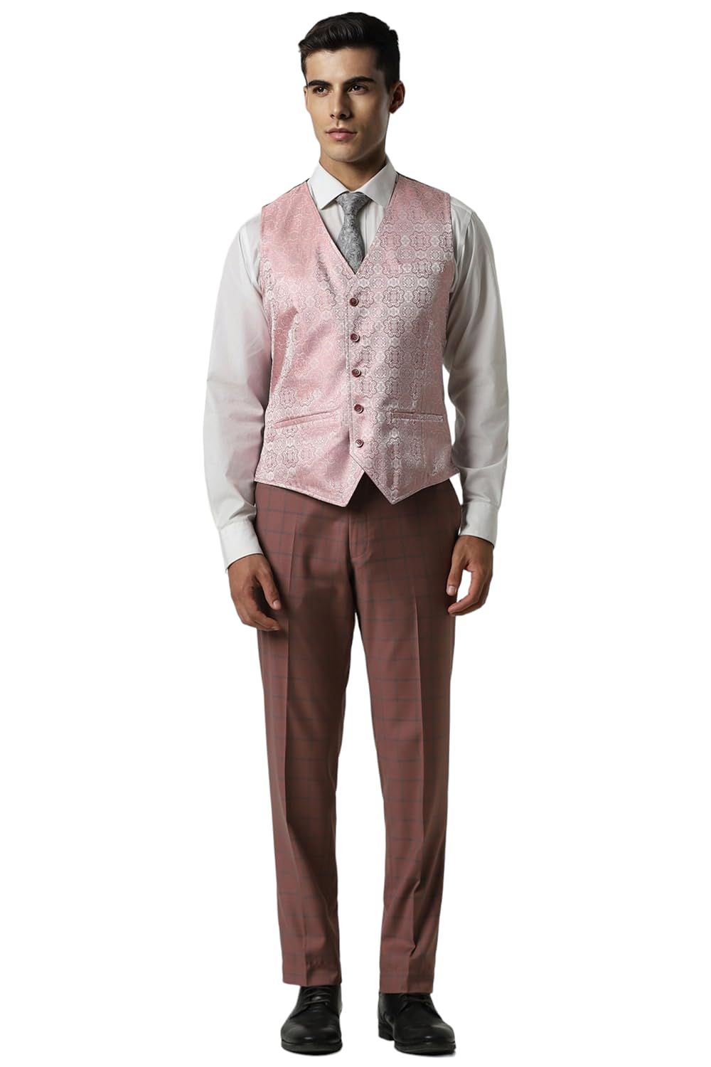 van heusen Men's Polyester Blend Three Piece Suit-Dress Set-picture-54