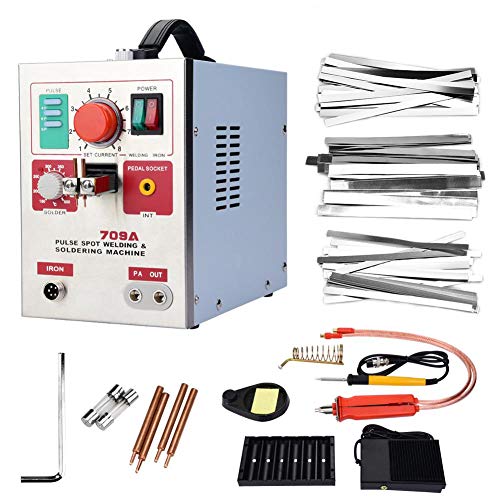 709A Li Battery Spot Welder, 3.2Kw Spot Welder Soldering Pen DIY 18650 Li Battery Welding Machine (US Plug)