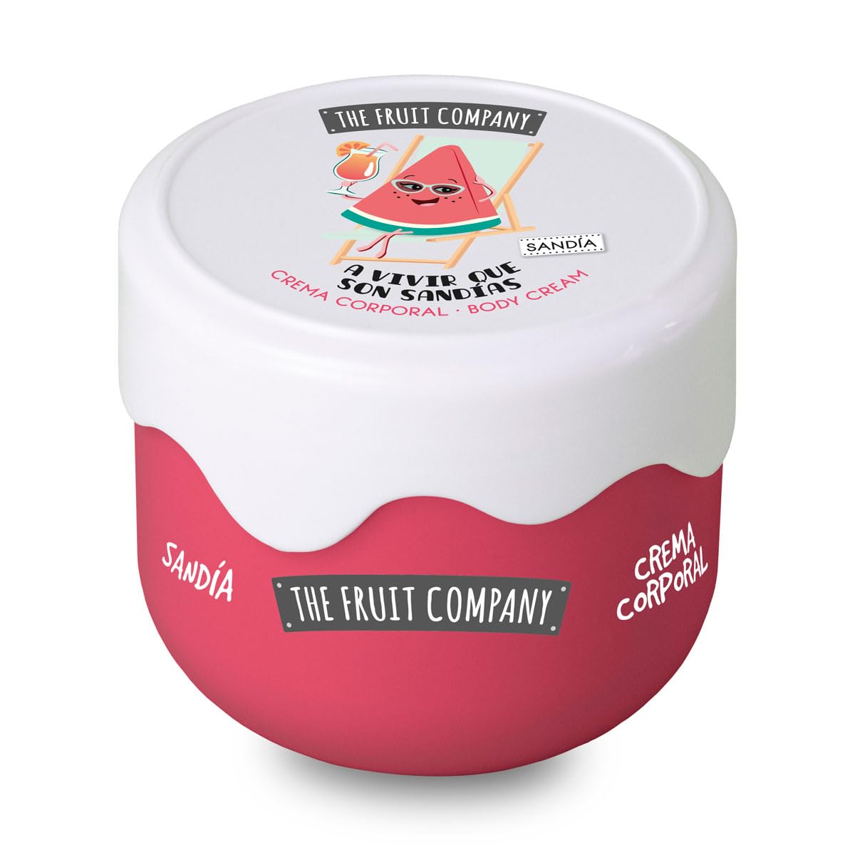 Pack Completo de Belleza The Fruit Company con Aroma a Sandía: Champú Hidratante,Brillo Labial, Crema de manos, Colonia y Crema corporal - Regalo con el Dulce Encanto de la Sandía