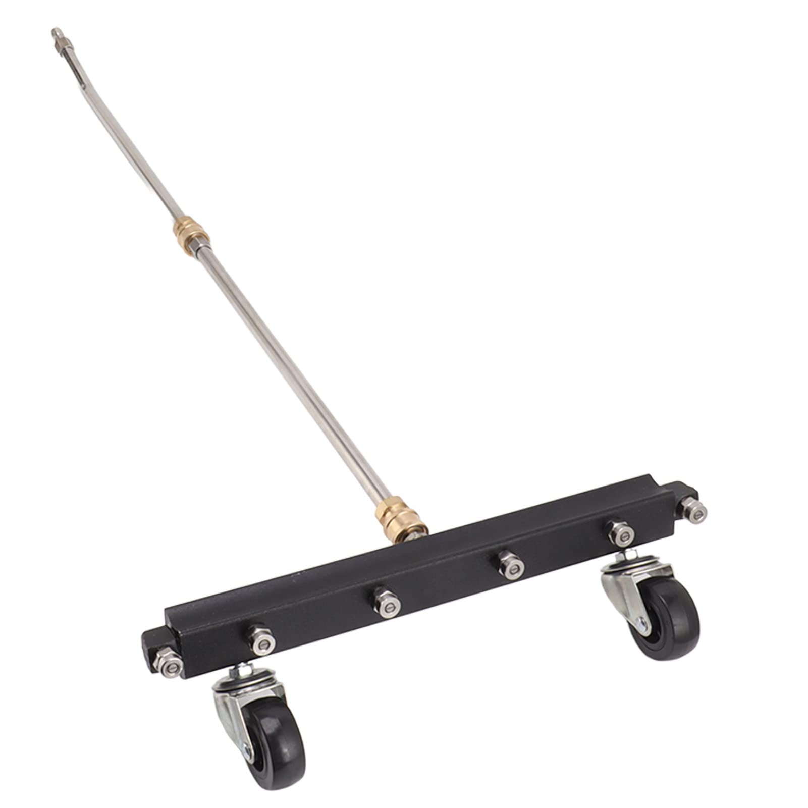 Limpiador de Chasis de Lavadora a Presión con 6 Boquillas para una Limpieza Flexible en Negro, Aluminio Duradero y Acero Inoxidable, Patios y Jardines (Aspersor de pavimento)