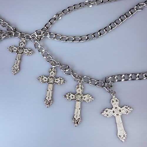 Goth Waist Chain Belt Gothic Punk Grunge Accessories Cute Fashion Metal Belts for Women3