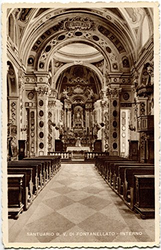 1950 Fontanellato - Sant. B.V. di Fontanellato vista interna Parma - FP B/N VG Cartolina Postale