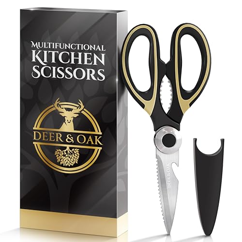 Deer & Oak Premium Kitchen Scissors Heavy Dut...