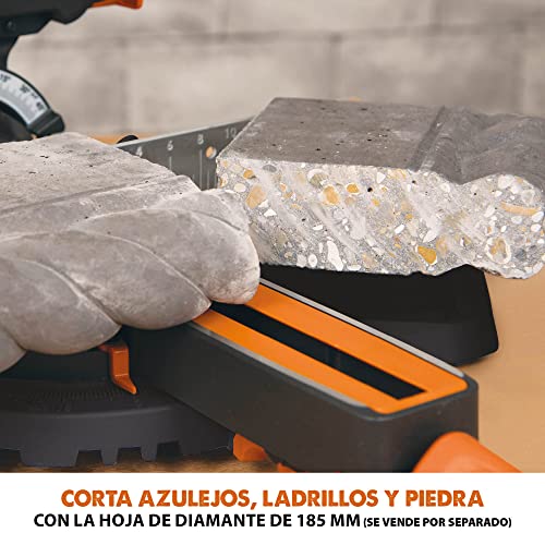Miniatura 20 de Evolution Sierra Ingletadora Deslizante De 185 Mm R185sms De Evolution Con Corte Multimaterial Bisel De 45 , Inglete De 50Guía Láser. Incluye Hoja Multiusos