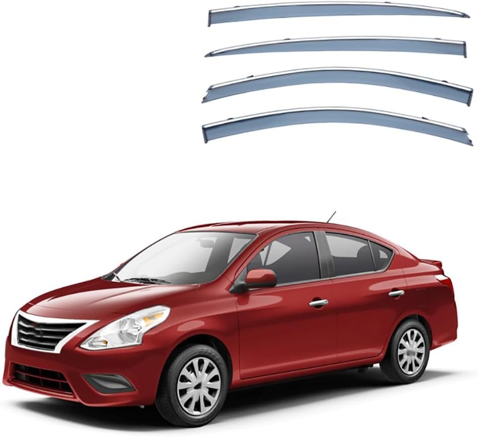 Car Wind Deflectors for Nissan Versa Sedan MK2-N17 2012–2019,Front and Rear  Windows Weather Shields Visors Rain Snow Sun Guards : Amazon.co.uk:  Automotive