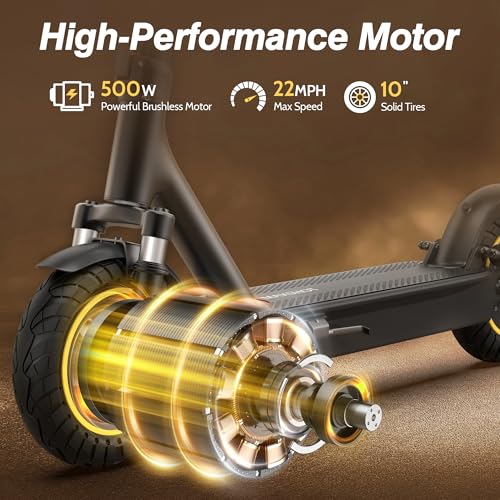 Image of Maxshot Electric Scooter, 350W /500W Powerful Motor, 19-22 MPH Max Speed, 15-28 Miles Range, Foldable escooter with Dual Braking Systems, Smart APP