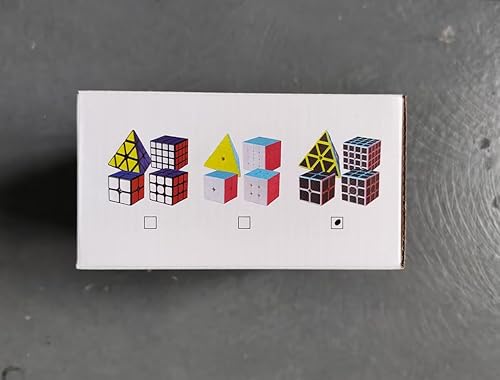 Miniatura 10 de Vdealen Juego de cubos de velocidad paquete de cubos de rompecabezas de 2 x 2 3 x 3 4 x 4 pulgadas cubo de velocidad sin calcomanías cubo mágico