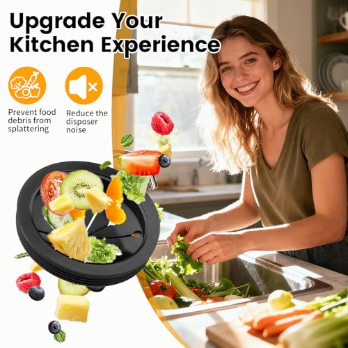 Image of Garbage Disposal Splash Guard, 2 Pack 3 1 /8 inch Sink Baffle Disposer Drain Splash Guard Collar Rubber Replacement Quiet Cover Ullnosoo for Waste King, Whirlaway, GE Disposer