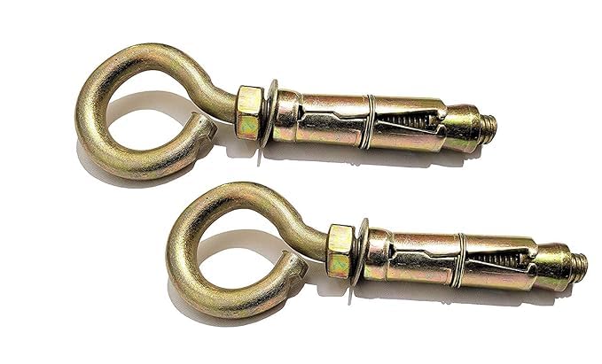 Anchor Round Close Brass Hook 10 mm Fasteners, Brass Hook (Color - Golden) (10mm, 6) 1