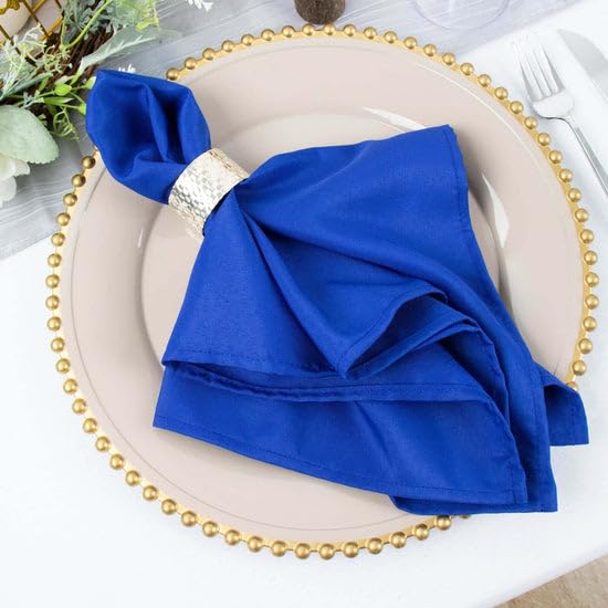 Tableclothsfactory 5 Pack Servilletas Royal Blue 20x20 in miniatura 4