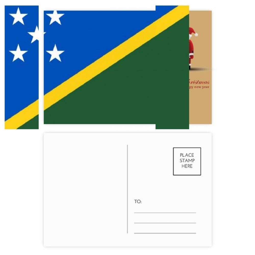 Cartes postales Îles Salomon drapeau national Océanie Noël lot de 20 - 4