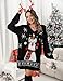 Kocowoo Women's Ugly Christmas Sweater Dress Long Sleeve Loose Holiday Knit Xmas Dress. Black