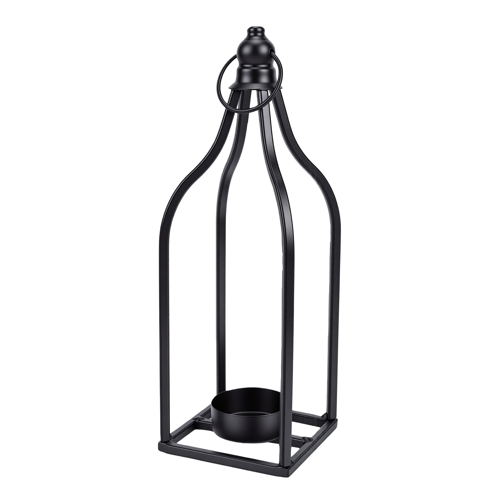 SIXRUN Lampada Lanterna in Ferro Appesa, Retrò Vintage 8,5 Pollici (BLACK)