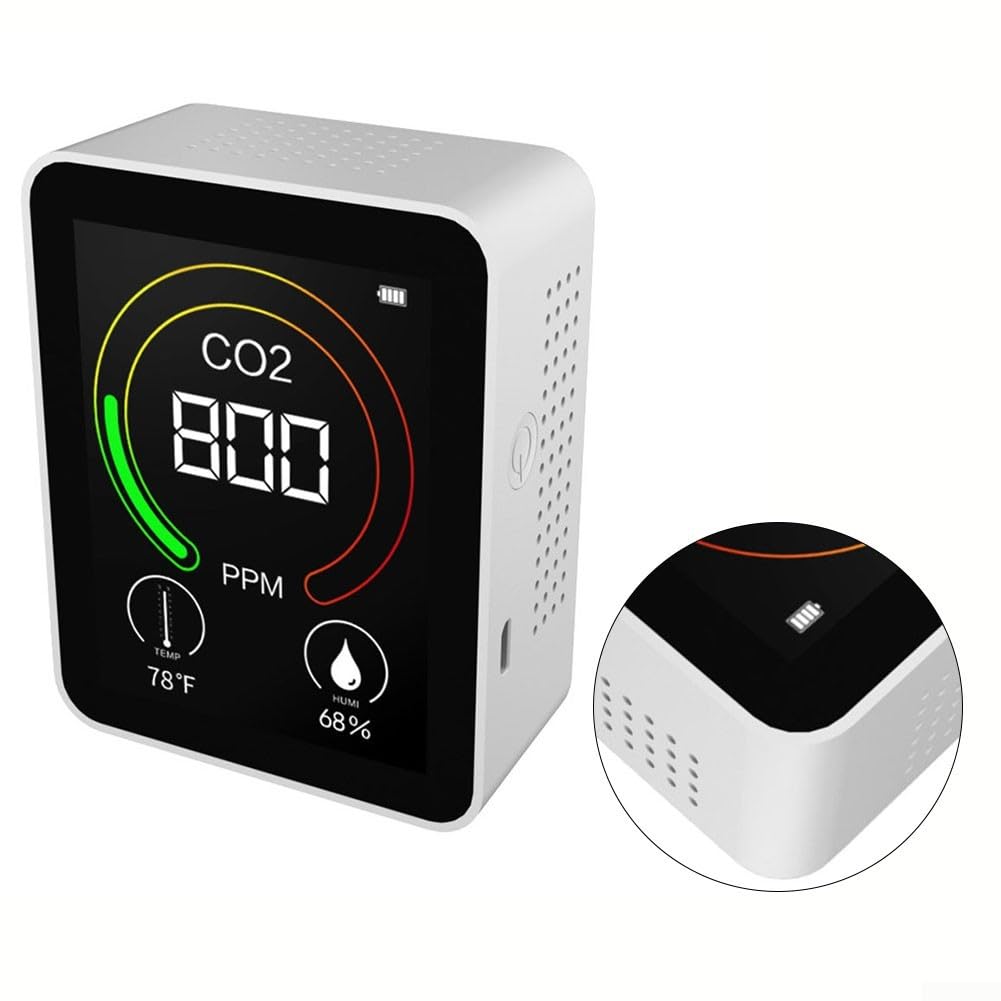 Mini CO2 Detektor Tragbar - 3-in-1 Luftqualitätsmonitor Mit Temperatur & Feuchtigkeit