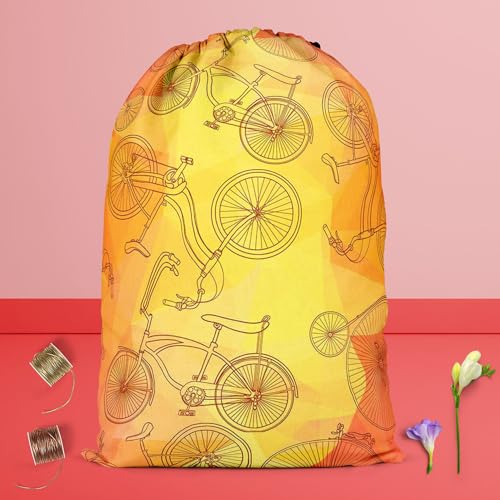 Image of ArtzFolio Bicycles D5 | Reusable Sack Bag | Bag for Gym, Storage, Vegetable & Travel