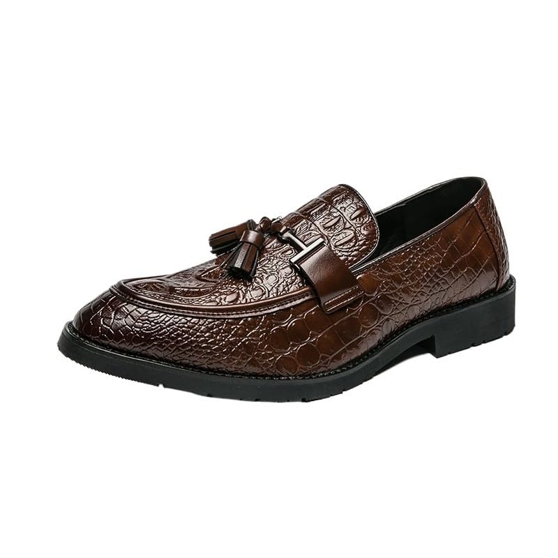 Slip On Loafers Round Toe Wear-Resistant Mens Travel Slip-on Lightweight Pu Leather