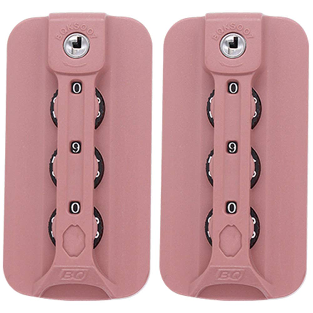 Set mit einem Paar S086# Zahlenschloss-Ersatz for Koffer-Zugstangen(Rose Golden)