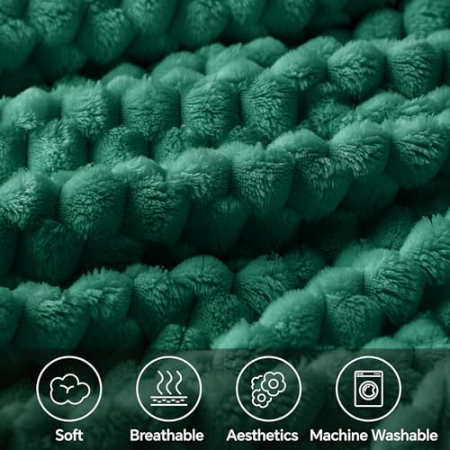Image of BEDELITE Dark Green Large Throw Blanket for Couch, Cozy Gifts for Women