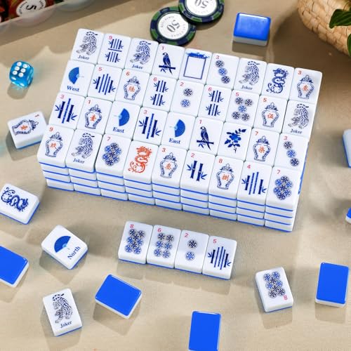 Chinoiserie Mahjong set 160 piezas tamaño viaje miniatura 4