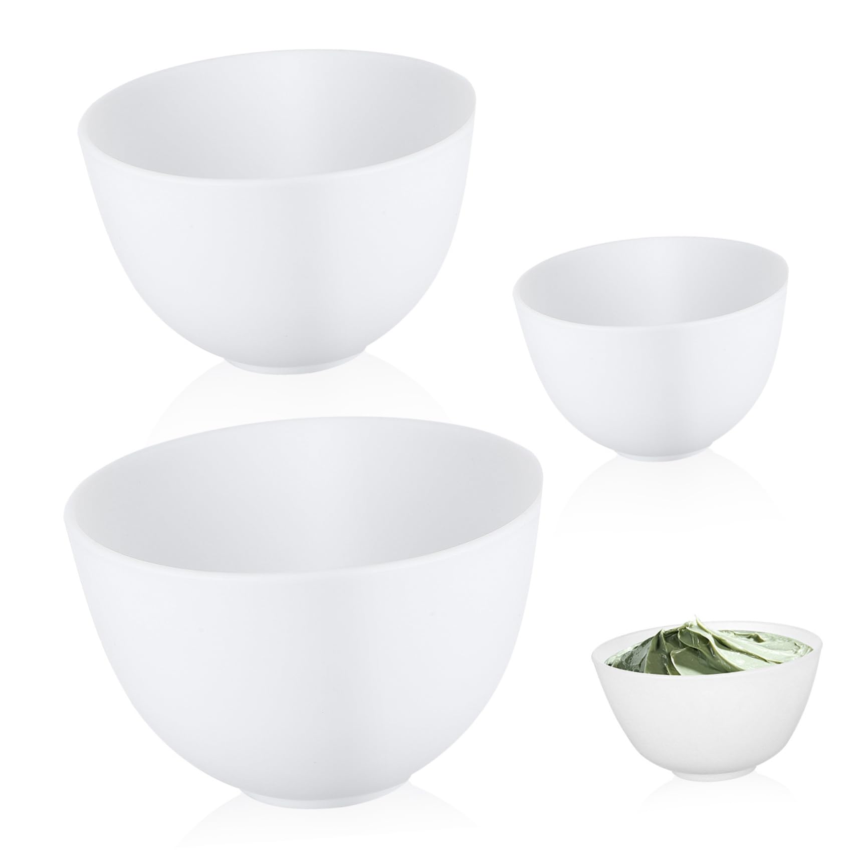 Ipetboom 3Pcs Silicone Mixing Bowls for Face Masks Flexible Lightweight and Convenient for Home Beauty Salon Use Cosmetic Tool for Mixing Ingredients
