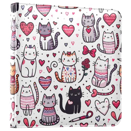 Álbum de fotos autoadhesivo DIY Scrapbook con gatos adorables, 3 anillos, 40 páginas, 8x10 pulgadas para recuerdos miniatura 1