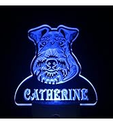 Wire Fox Terrier Personalized Night Light Name Day/Night Sensor LED Sign